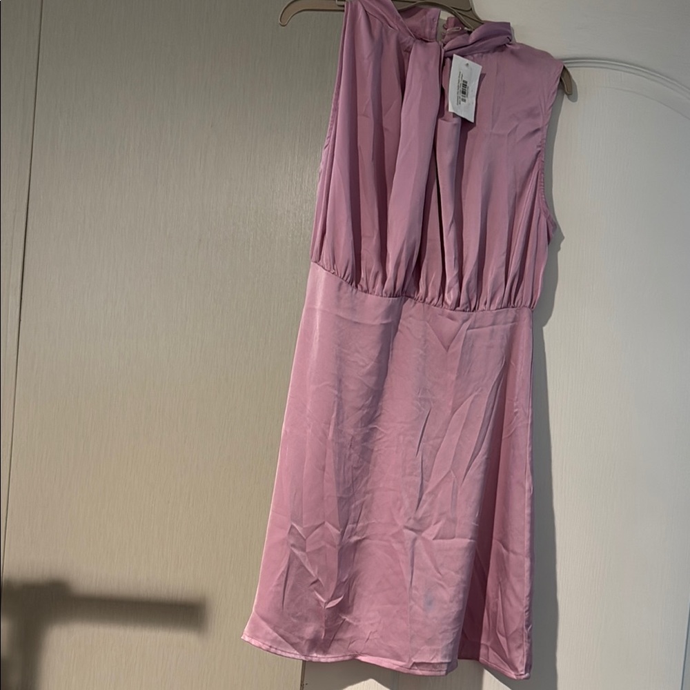 Elegant Pink Sleeveless Dress